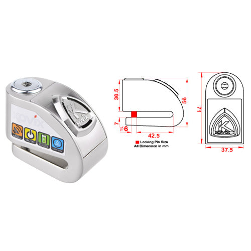 Cadeado de Disco Kovix KD6