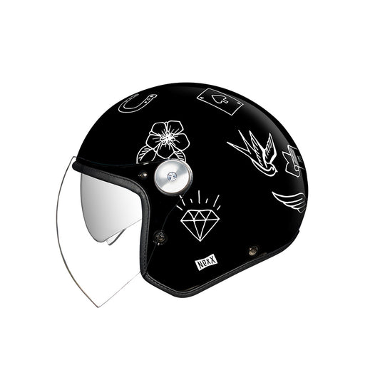 Capacete NEXX X.G30 TATTOO BLACK.WHITE