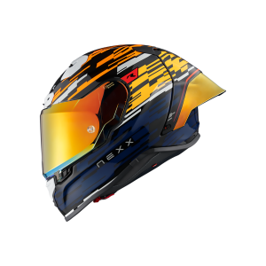 Capacete NEXX X.R3R GLITCH RACER ORANGE.BLUE
