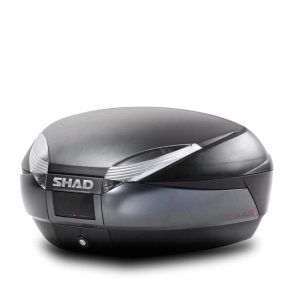 Pack SHAD SH48 Cinza Escuro Top Case+Capa+Encosto